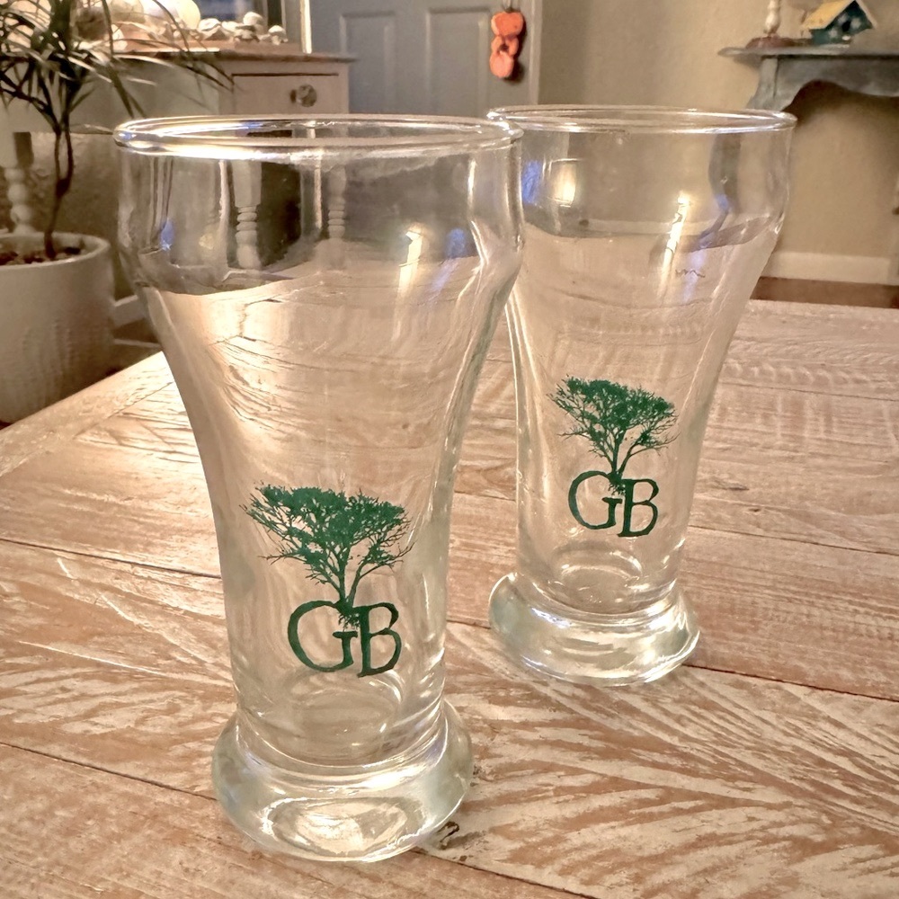 🍻2 Greenbush Brewery Beer Glasses🍻 ~6oz, Pilsner, Tasting, Sawyer, MI
